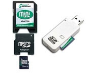 Micro memory MMMICROSDHC4/8GB-2ADAPT-READER